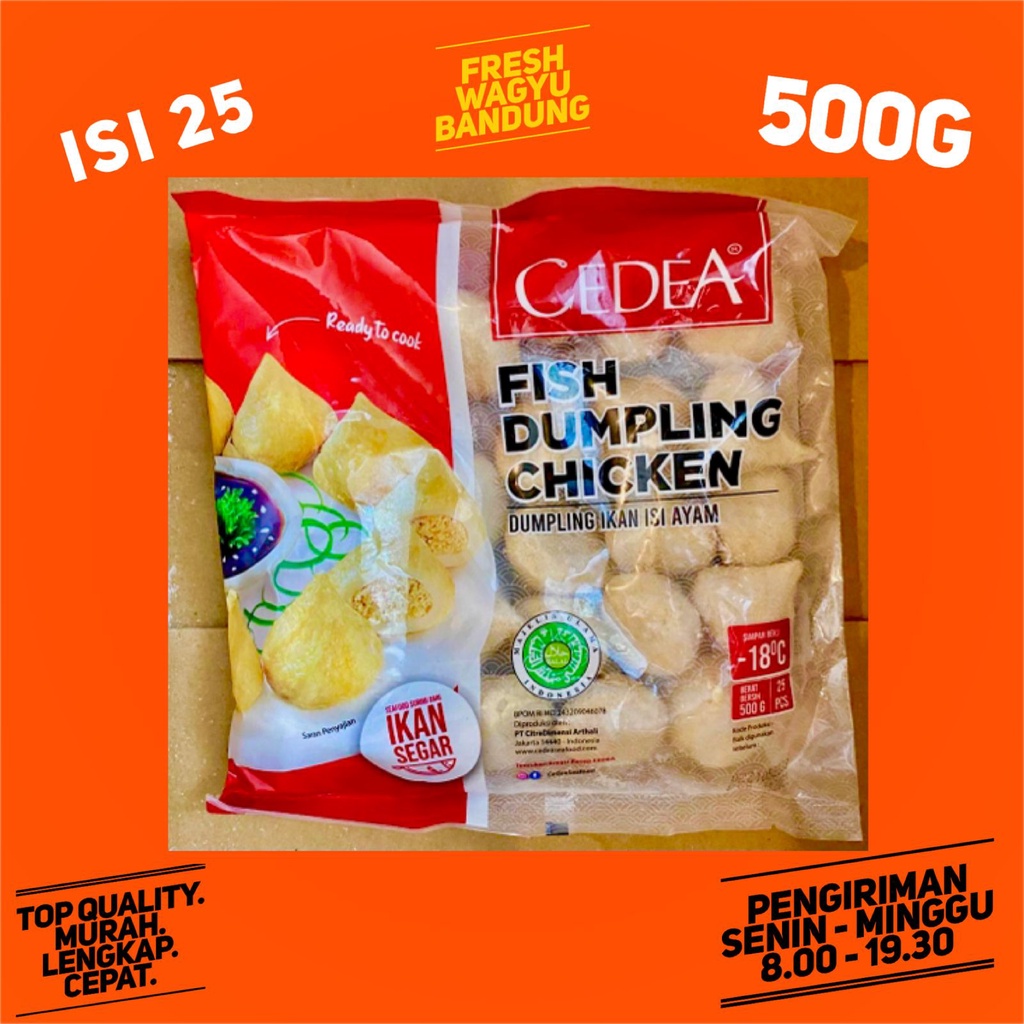 

CEDEA CHICKEN DUMPLING 500G BASO IKAN SUKI SHABU STEAMBOAT HALAL