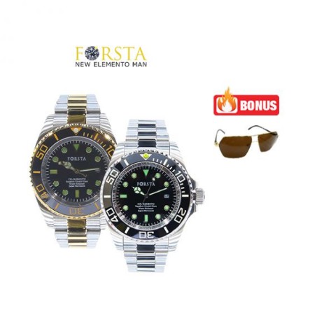 JAM TANGAN FORSTA ELEMENTO WATCH BONUS FORSTA GOLD NECKLACE