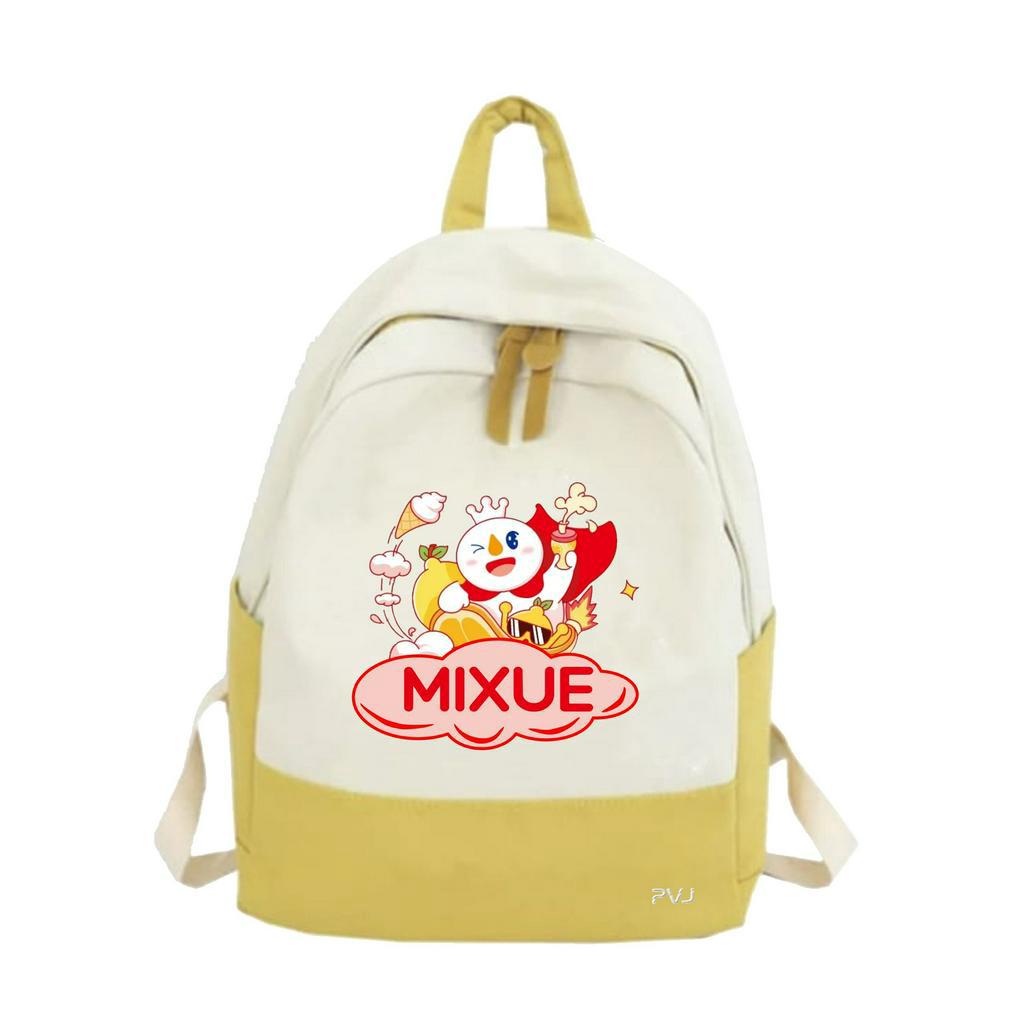 PVJ - Tas Mixue Ransel Anak Sekolah SD SMP  Anak Laki- Laki dan Perempuan Kekinian