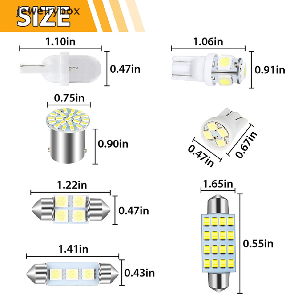 42pcs Lampu Led Warna Putih Untuk Plat Nomor Mobil