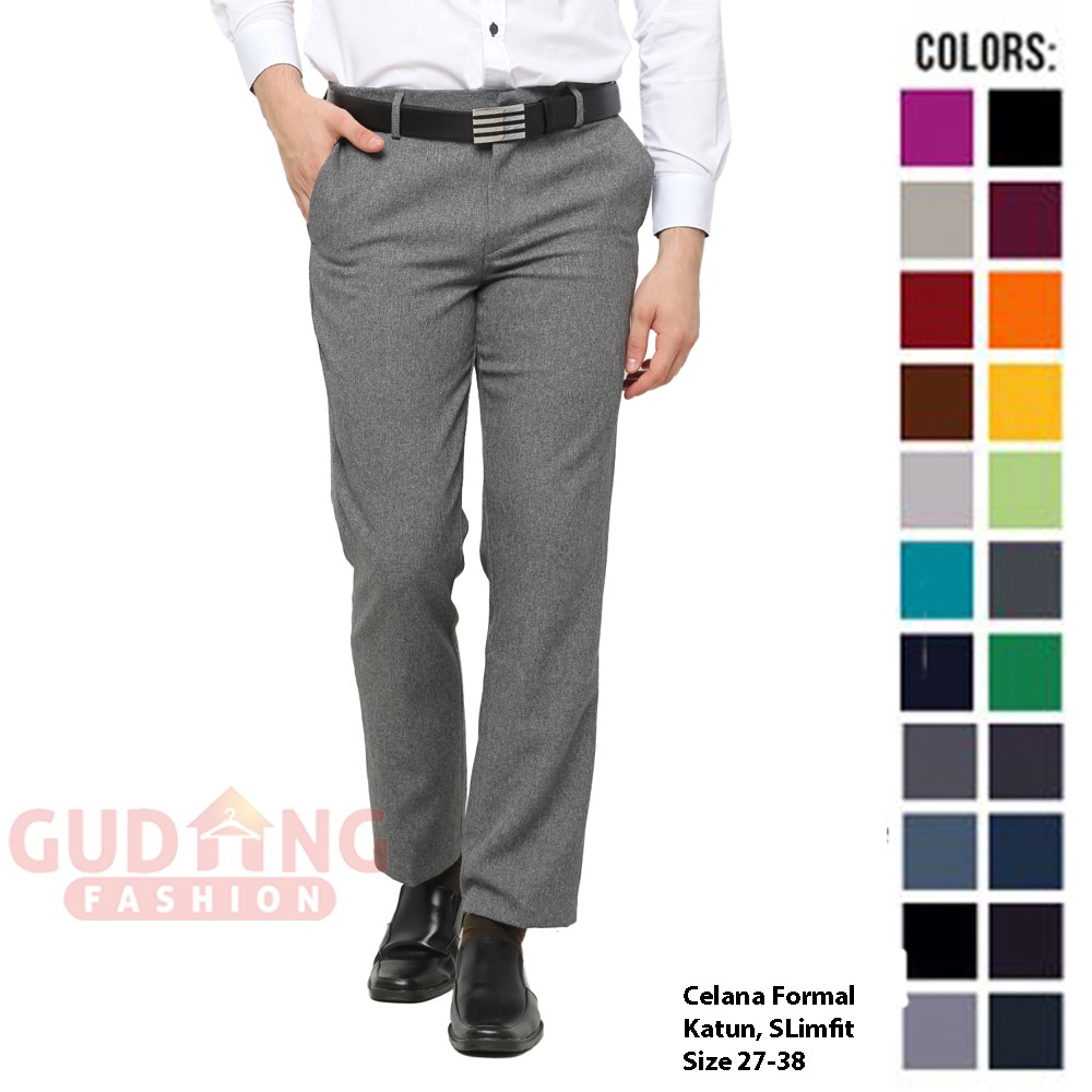 Celana Formal Pria Slim Fit - Banyak Pilihan Warna CLN (COMB)