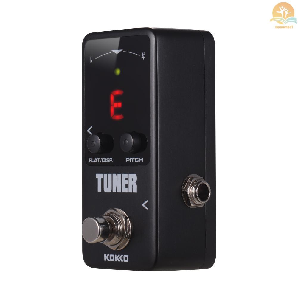 Kokko Ftn2 Tuner Pedal Efek Gitar Elektrik Mini Kromatik Dengan Display Led True Bypass