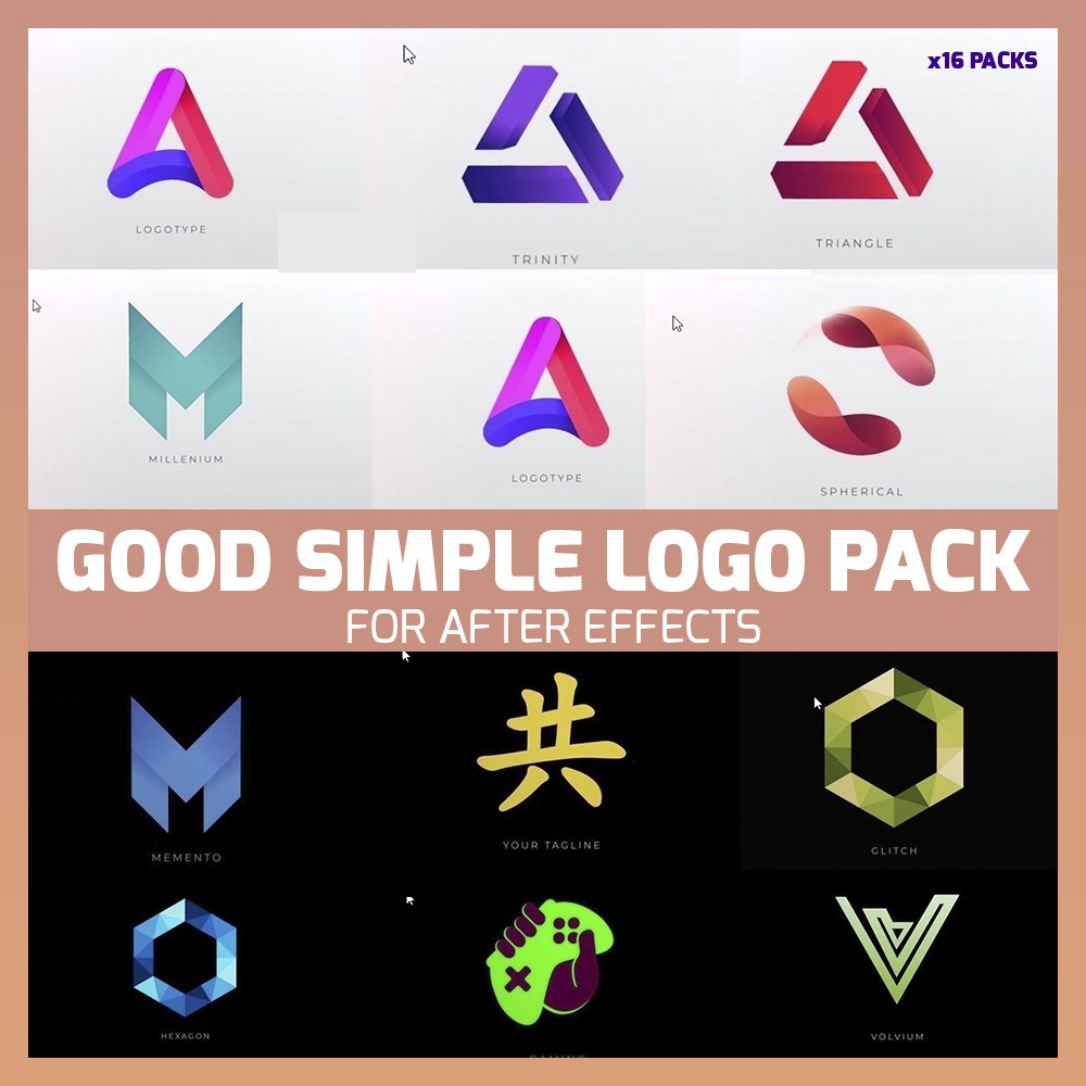 

NS 16 Good Simple Logos Pack for After Effects