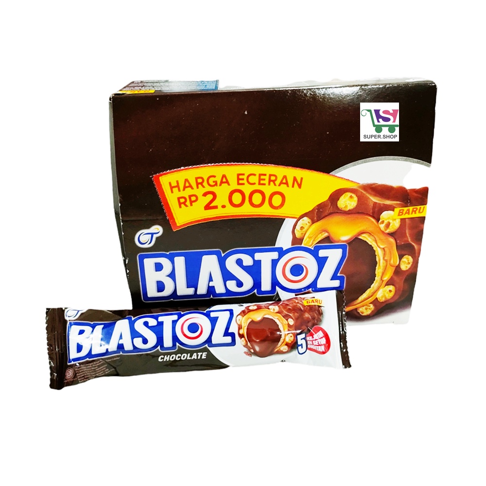 BLASTOZ Wafer Roll Krispi Cokelat / Crinchy Nuts PACK (Isi 12 pcs)