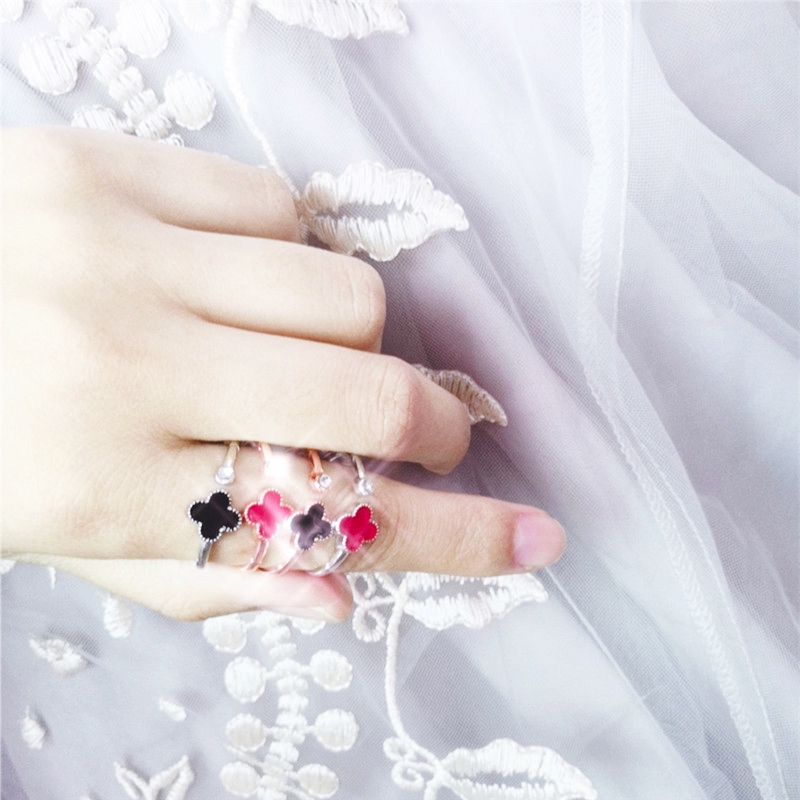 Cincin Emas Wanita Kupu-kupu Berlian imitasi Korea Perhiasa Aksesoris-8