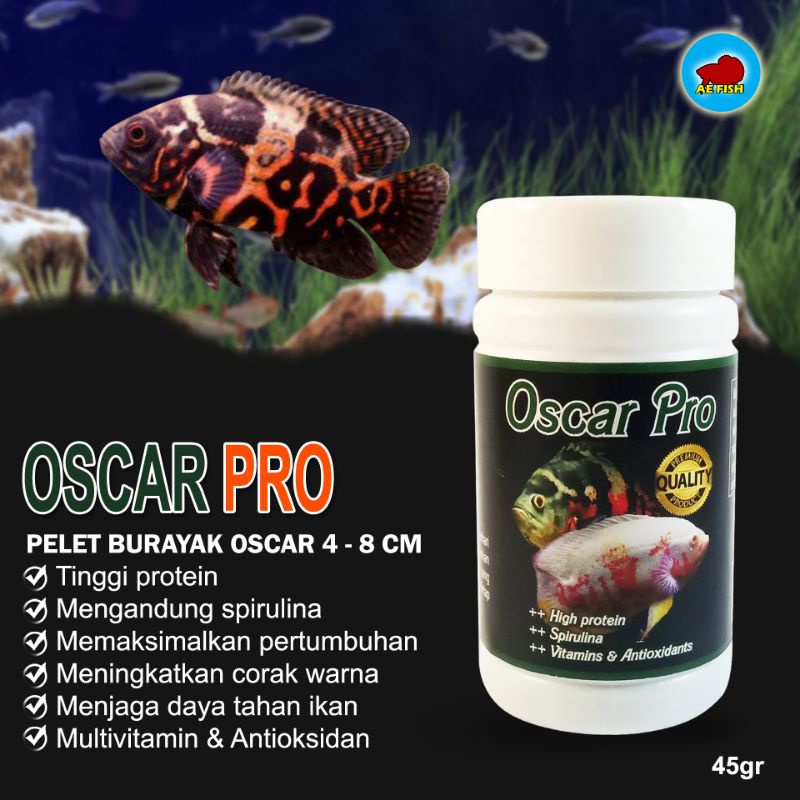 pelet pakan Burayak Oscar pelet anakan ikan Oscar Tiger albino