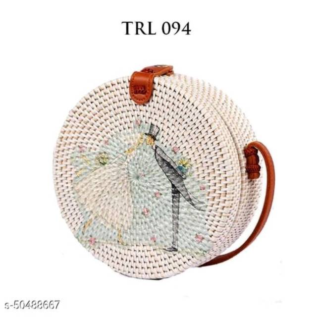 

Tas Rotan Bali Bulat Lukis Decoupage Trl094-Multicolor