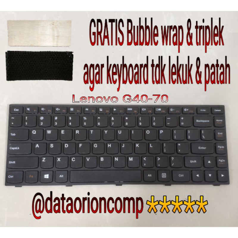 Keyboard laptop lenovo ideapad G40 G40-30 G40-45 G40-70 G40-75 G40-80 series hitam di kirim instan