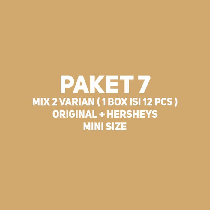 

PAKET 7 - Mix 2 Varian Mini Size (Original & Hersheys)