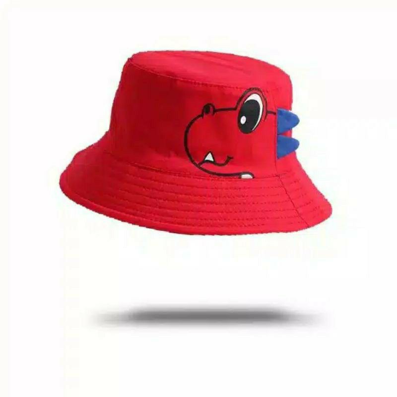 Topi Bucket Anak Bordir Dino/ Bucket Bordir Anak Laki Laki Perempuan