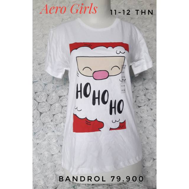 Aero Girls 5 6 tahun kaos anak perempuan remaja cewek original tshirt putih atasan lengan pendek