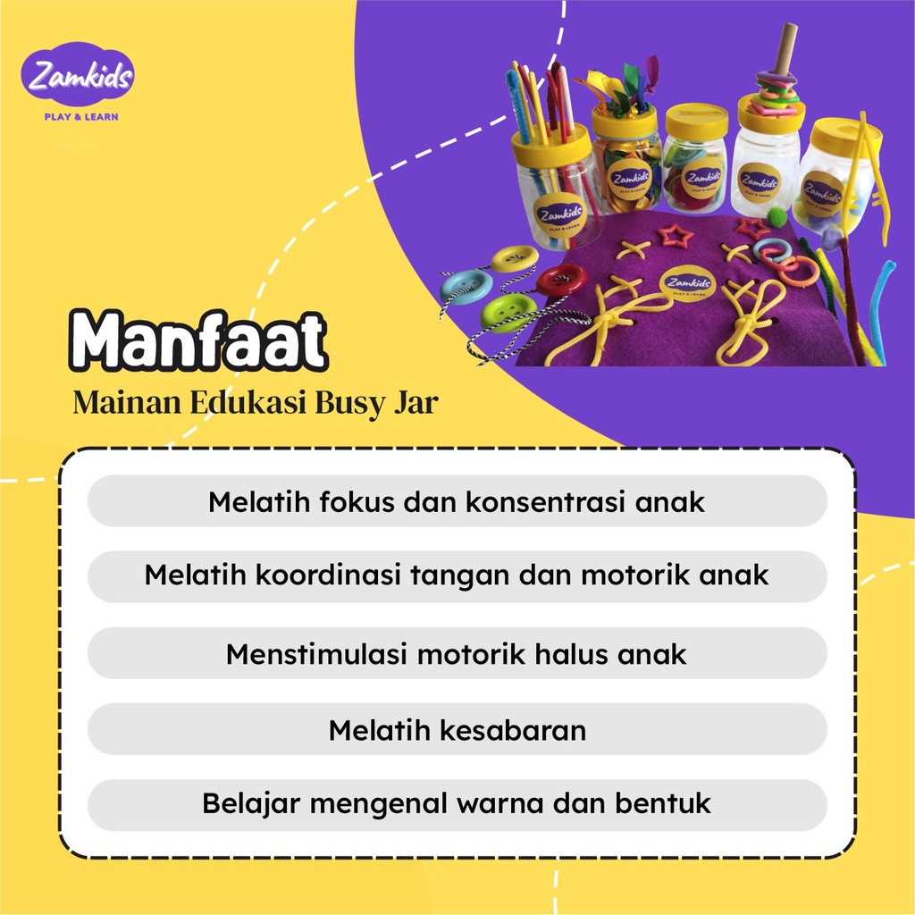 MAINAN MONTESORI MONTESSORI MAINAN EDUKASI BUSY JAR JARS ASAH MOTORIK KREATIF BUSYJAR BUSYJARS