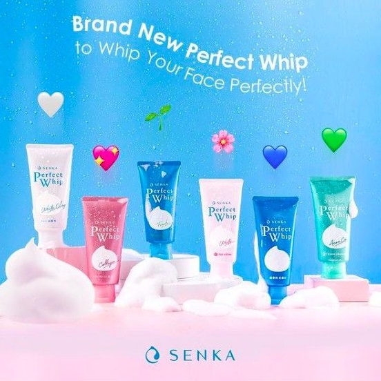 SENKA Perfect Whip Facial Foam | U Fresh Acne White Clay Berry Collagen