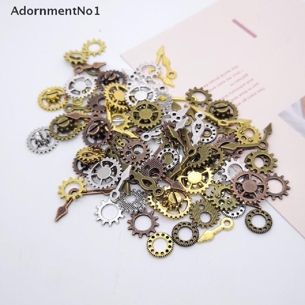 (AdornmentNo1) 100pcs / Lot Liontin Bentuk Roda Gigi Gaya Punk Untuk Aksesoris Perhiasan DIY