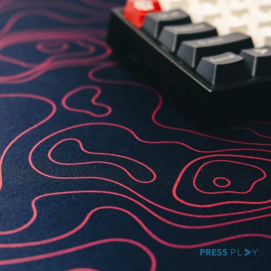 Press Play Topography Deskmat Cloth Gaming Mousepad