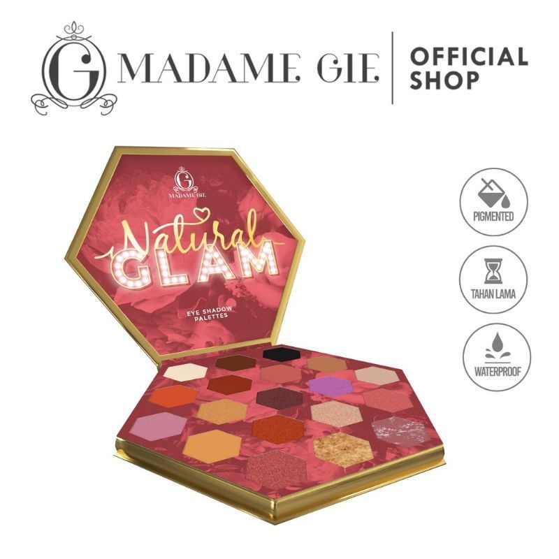 Madame Gie Natural Glam Eyeshadow Palettes (Free Bubble)