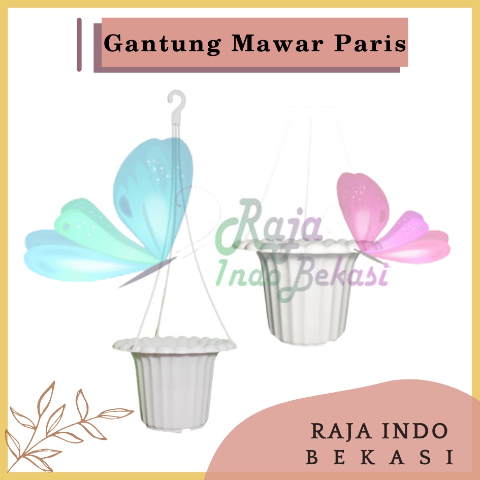 Pot Gantung Mawar Paris 20 Cm Putih By Garden Of Love Pot Gantung Dinding Plastik Putih Murah Unik