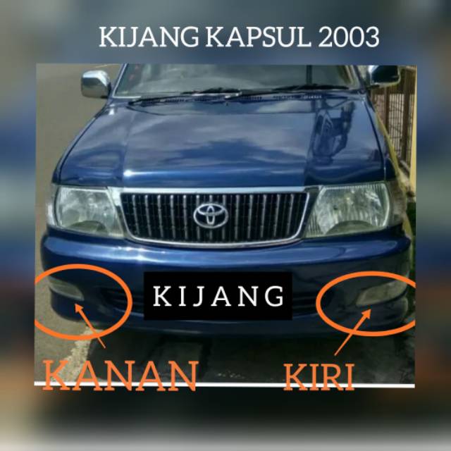 Lampu kabut foglamp kijang kapsul 2003 2004 komplit kabel switch