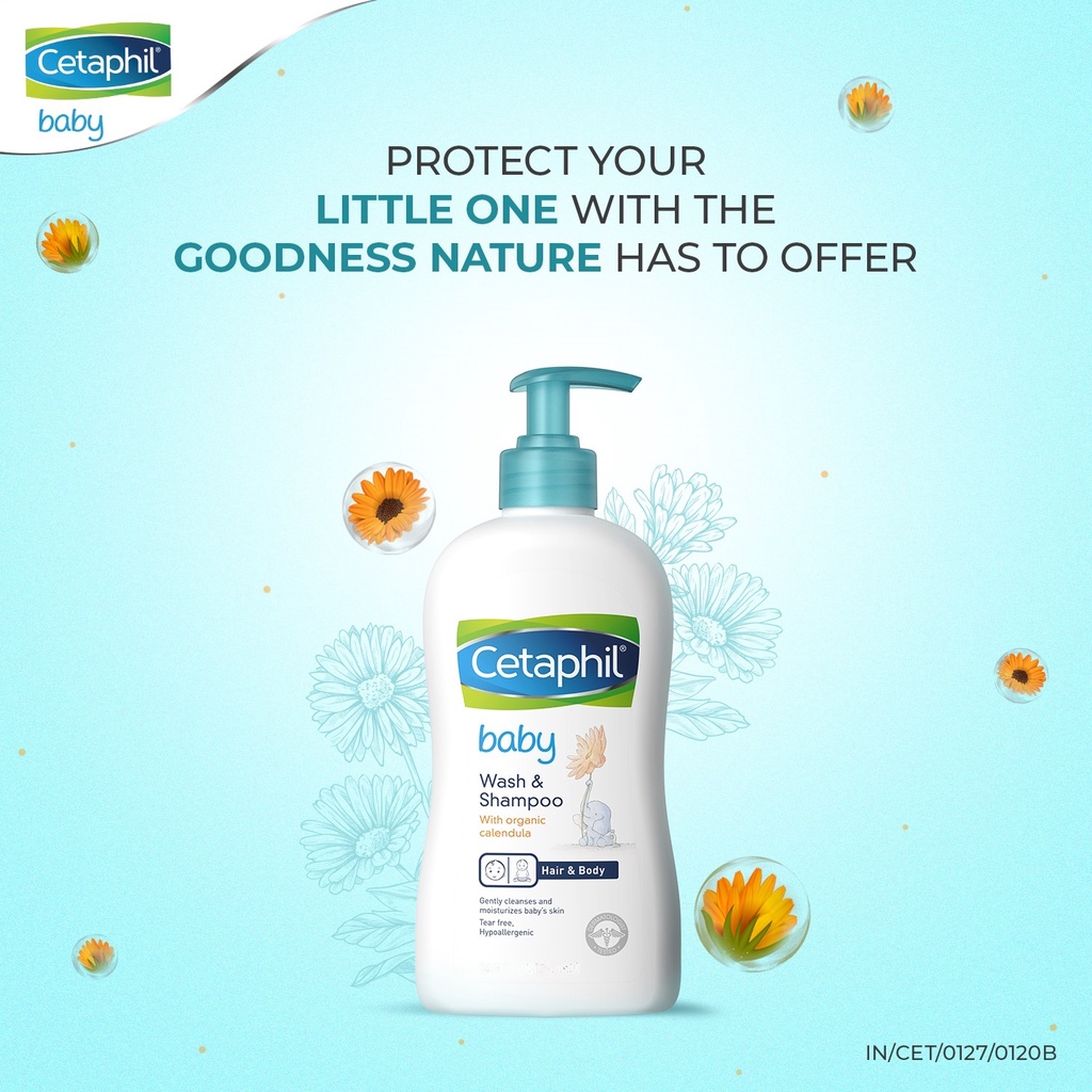 Cetaphil Baby Wash and Shampoo With Organic Calendula 400ml