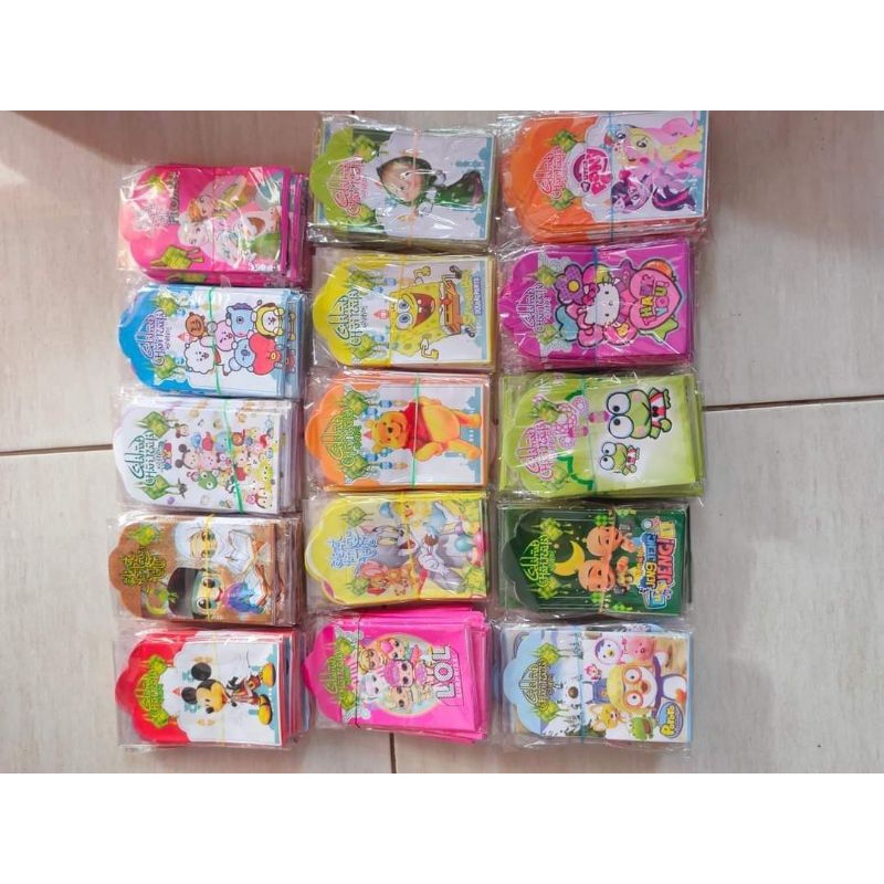 

MDN Amplop lebaran isi 100 lembar uk 7x 13 cm motif campur sudah dilem Angpao Lebaran