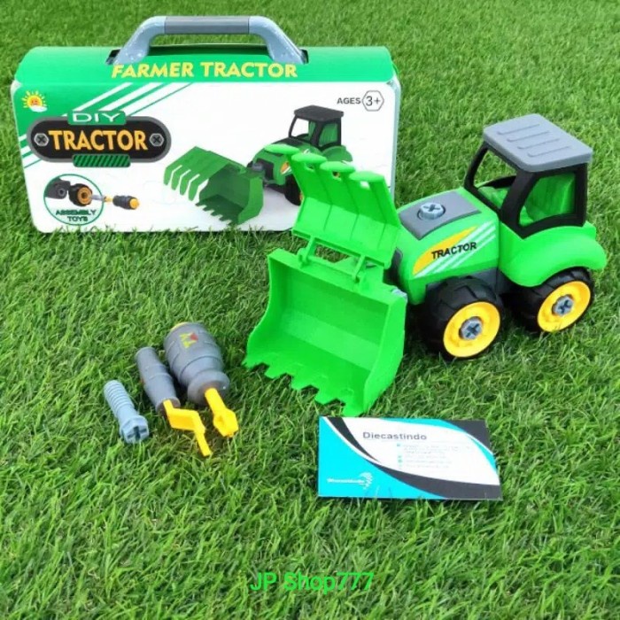 Toys         Diy Assembly Farmer Truck, Excavator and Fire Truck