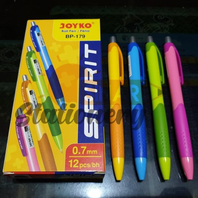 

™ Pulpen spirit bp 179 joyko 0.7 hitam 1pak isi 12pc ♤