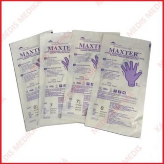 MAXTER SARUNG TANGAN STERIL 8.0 PER PCS