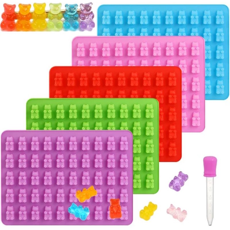 50 pcs Cetakan Silikon Permen Model Beruang Silicone Mold Gummy Bear