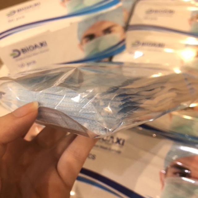 Ready! Surgical Mask Bioaxi 10pcs 3ply Earloop , ada ijin Kemenkes RI