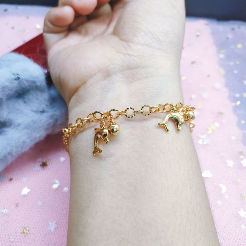 Gelang Tangan Anak Titanium Anti Karat Lapis Emas Jewelry72915MO