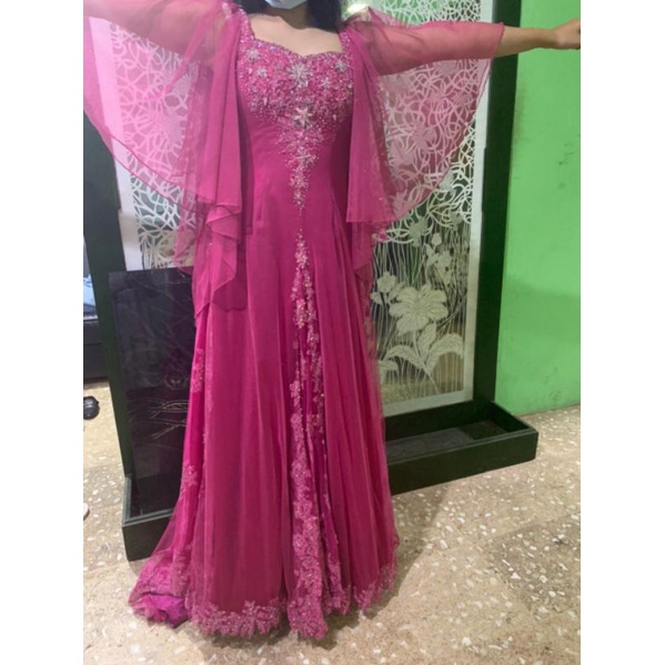 gaun dress PL Pink