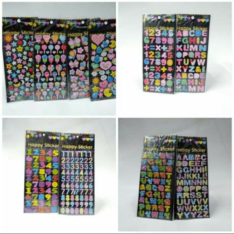 

Happy Sticker Karakter Bermacam Motif
