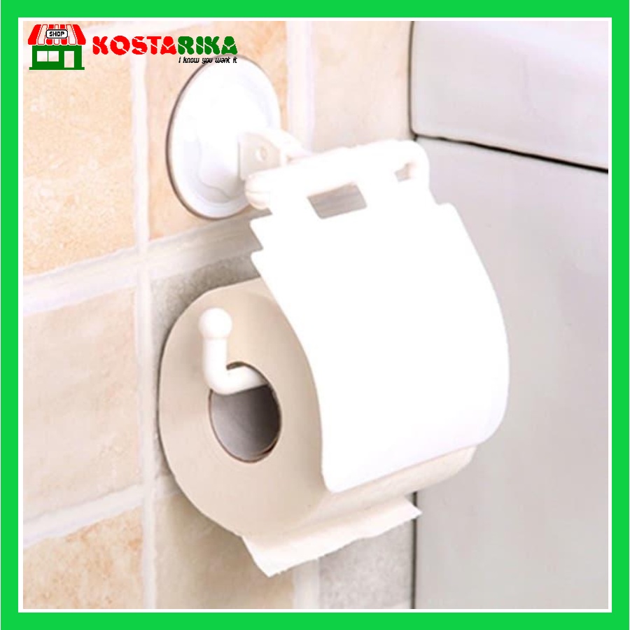 KOSTARIKA Tempat Tisu TISSUE GULUNG Toilet Roll Kamar Mandi WC Toilet Roll Tissue Vacuum Dinding