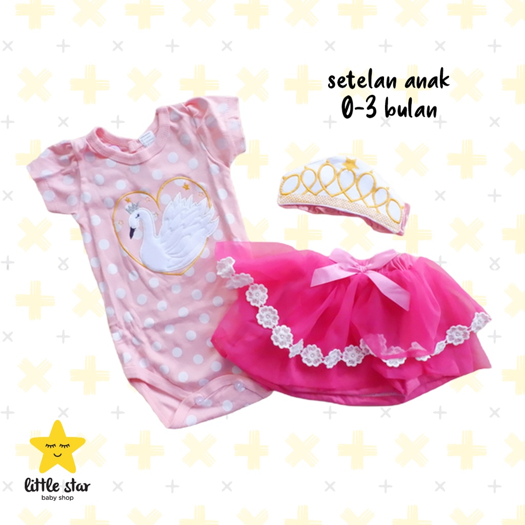 Atasan Jumper Rok Tutu | Set Setelan Baju Bayi Newborn Cewek