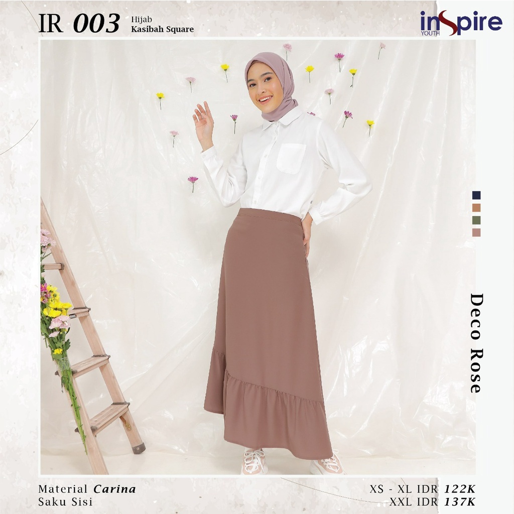 Inspire Rok IR 003 Bawahan Polos Bahan Carina Model Simple by youth inspire