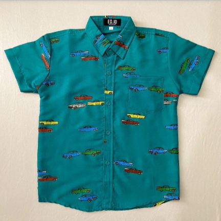 JOSJOLI_STORE/Kemeja Kids Finn/Atasan Anak Laki-Laki Lengan Pendek/5-6 Tahun
