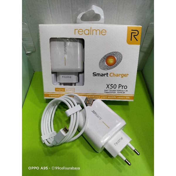 Charger Realme micro USB super VOOC model X50 pro original