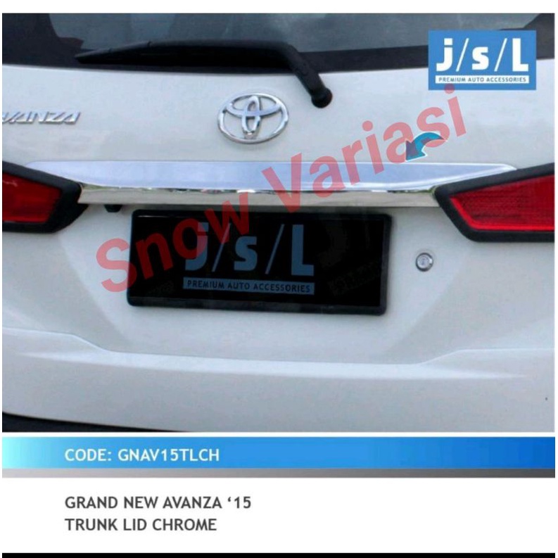 Trunk lid grand Avanza 2015 chrome JSL