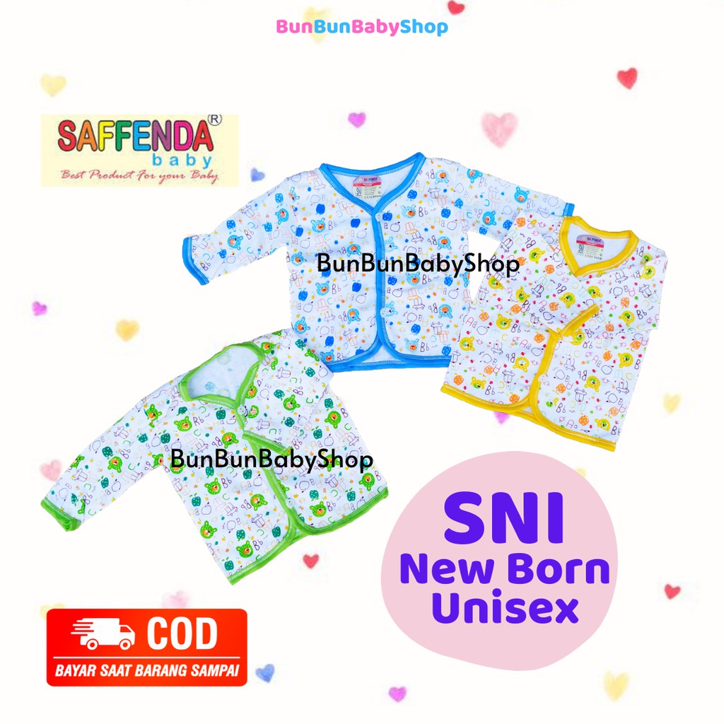 SNI Baju Bayi New Born Lengan Panjang Perlengkapan Baby Baru Lahir Lucu Laki Perempuan Atasan Unisex