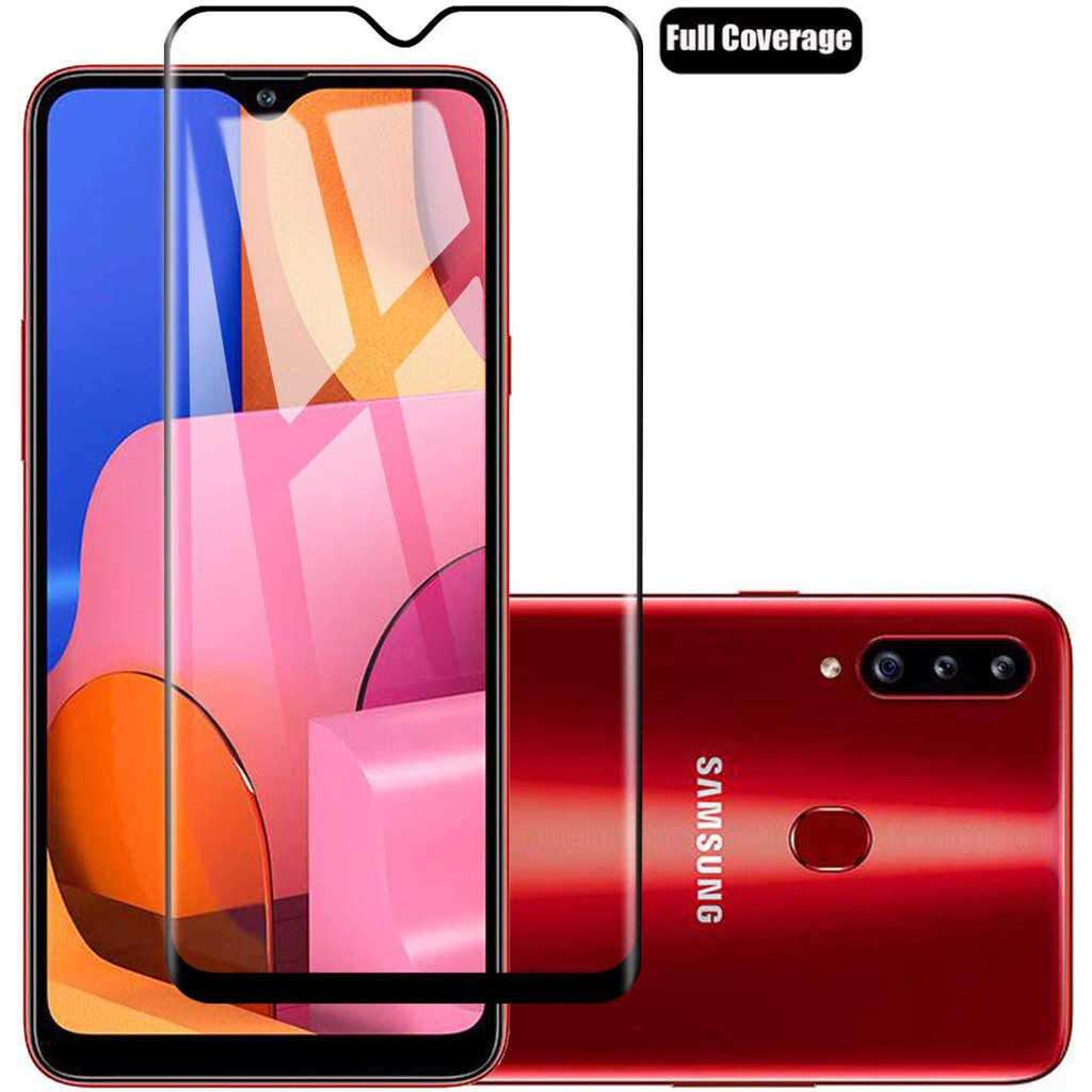 Temper glass full cover Samsung Galaxy A20s Anti gores Full