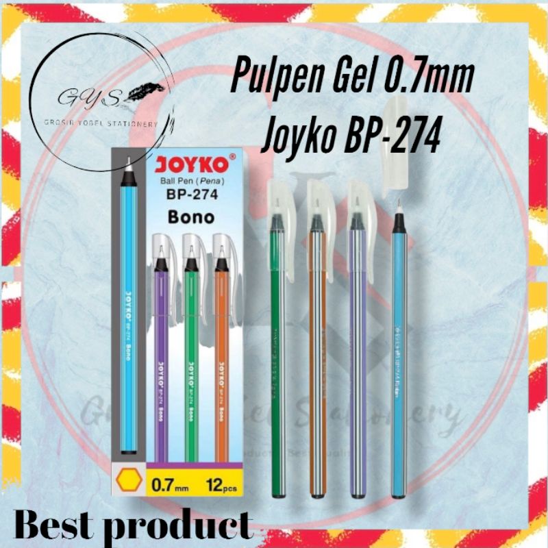 

Pulpen Gel 0.7mm Joyko Bp274(Lsn)BONO/Ballpoint/Pena/Gelpen/Pen Gel