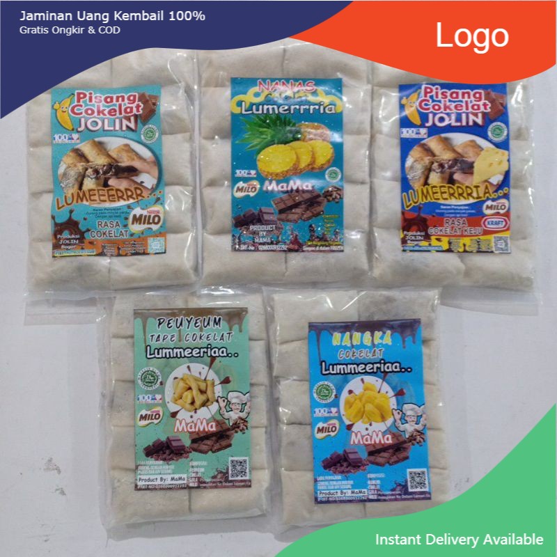 pisang coklat lumer nanas nangka keju Milo lumeria