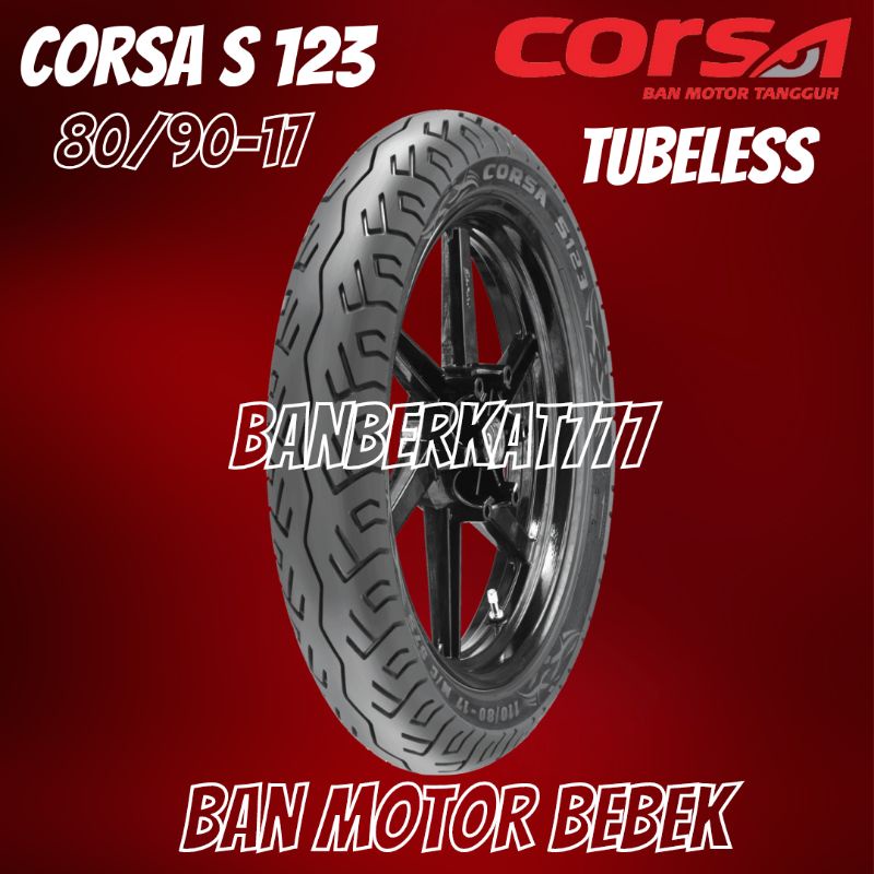 Ban Motor Bebek / Corsa S 123 80/90 Ring17 Tubeless