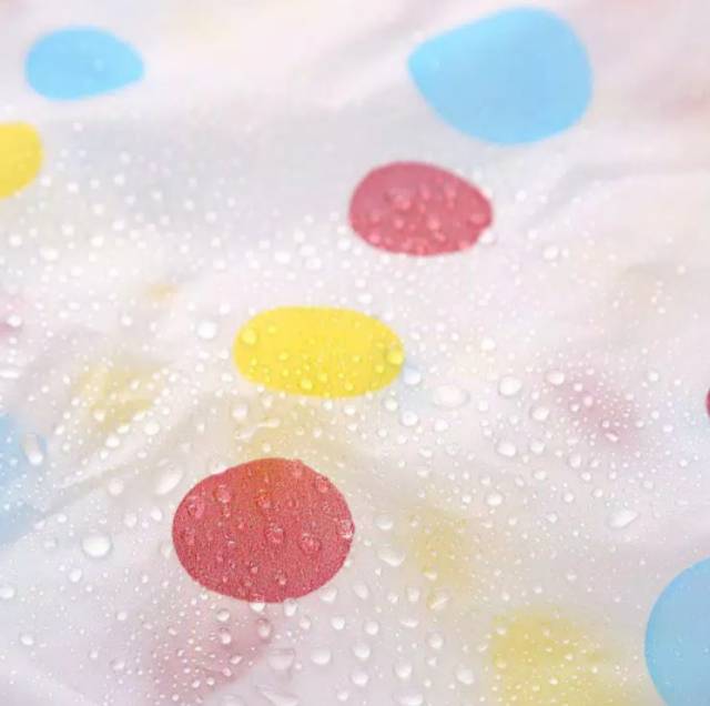 Shower Cap Tebal  Penutup Rambut Desain Polkadot Transparan Anti Air untuk Kamar Mandi