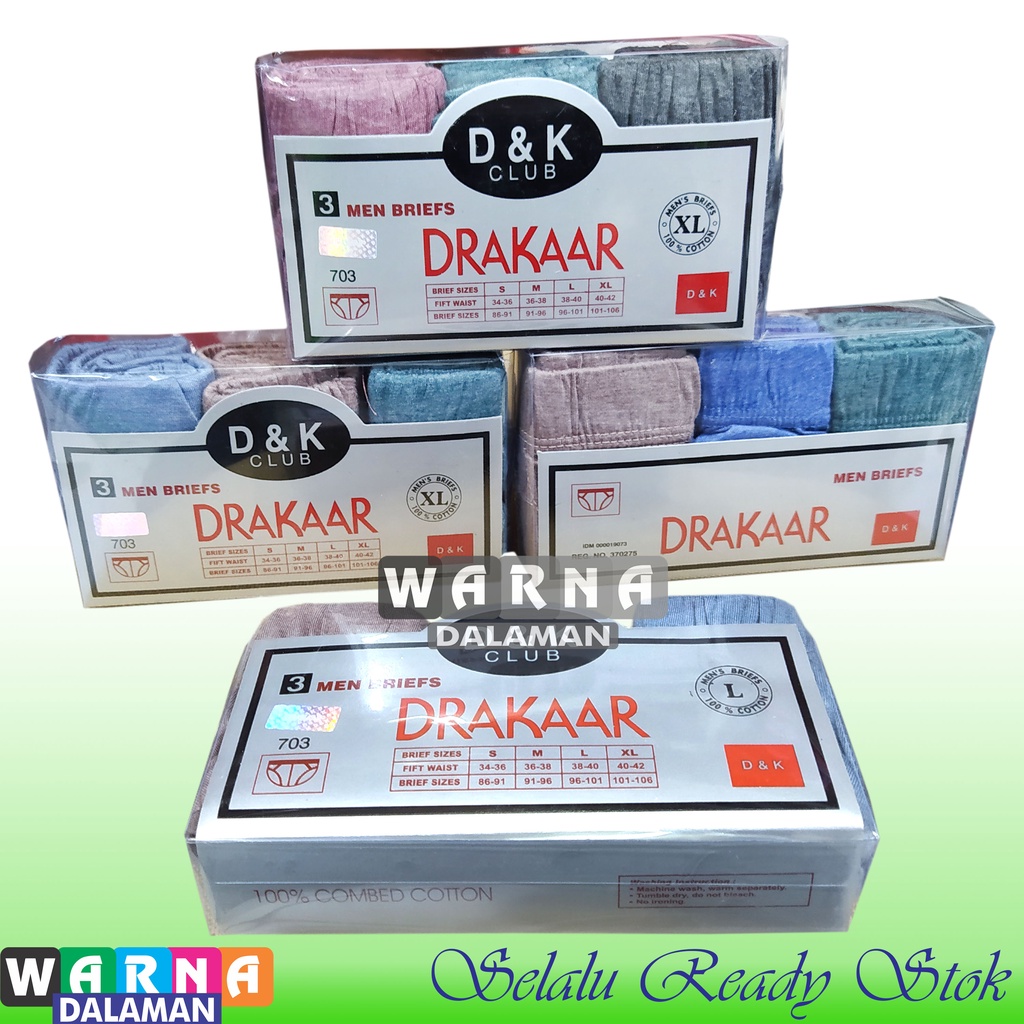 3 Pcs Celana Dalam Pria Dewasa Bahan Adem Lembut Warna Random | WARNA DALAMAN