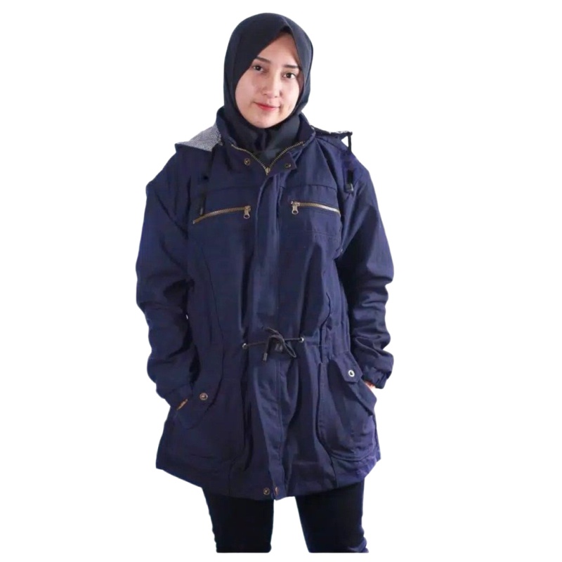 Jaket Parka Cewek Bolak Balik Size xxl, xxxl, xxxxl hoodie bisa dilepas