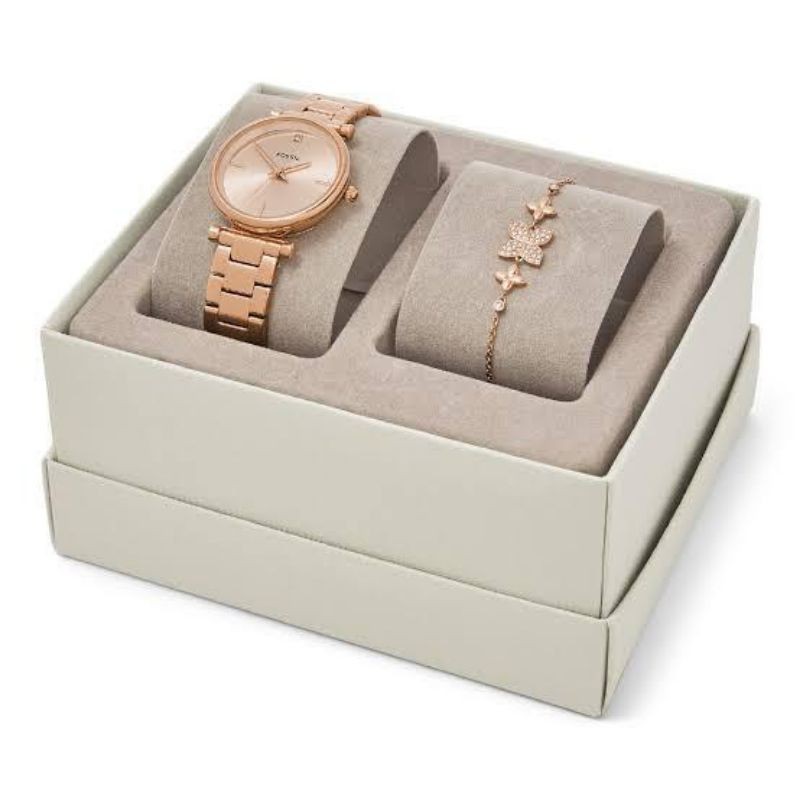 jam tangan fossil set gelang