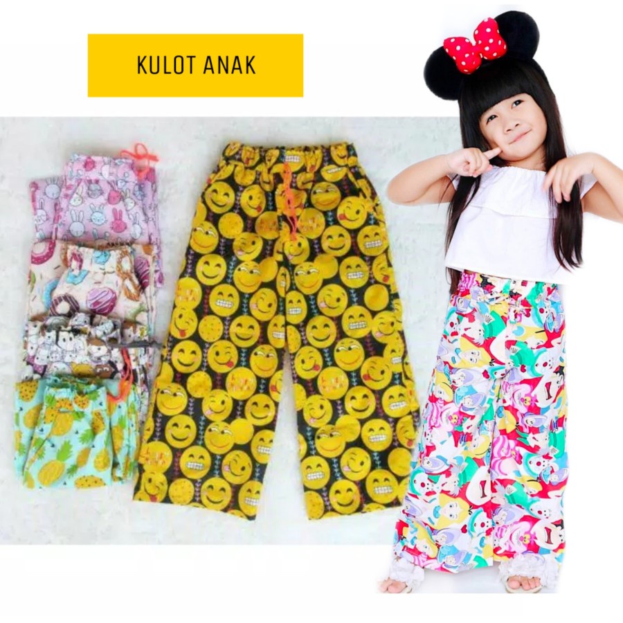 PILIH MOTIF Kulot Anak Perempuan Katun Usia 3th - 4th / Grosir kulot anak,bisa ecer / Celana Kulot Anak / Pilih Motif Kulot anak 3-4 tahun L/KULOT ANAK PEREMPUAN / CELANA PANJANG CEWEK MOTIF