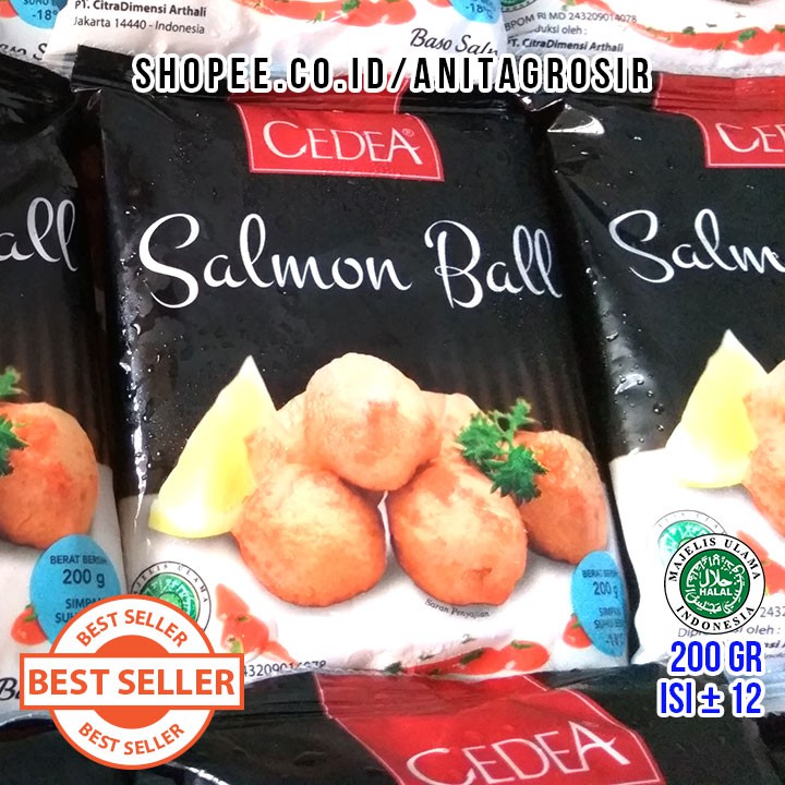 

CEDEA Salmon Ball 200gr Isi 12 Bola Bakso Ikan Seafood bahan Steamboat Tomyam Suki