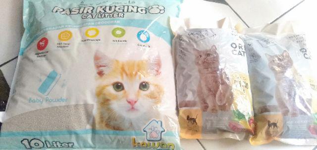 Pasir Kucing Wang   i Gumpal Cat Litter merk KAWAN 10 Liter